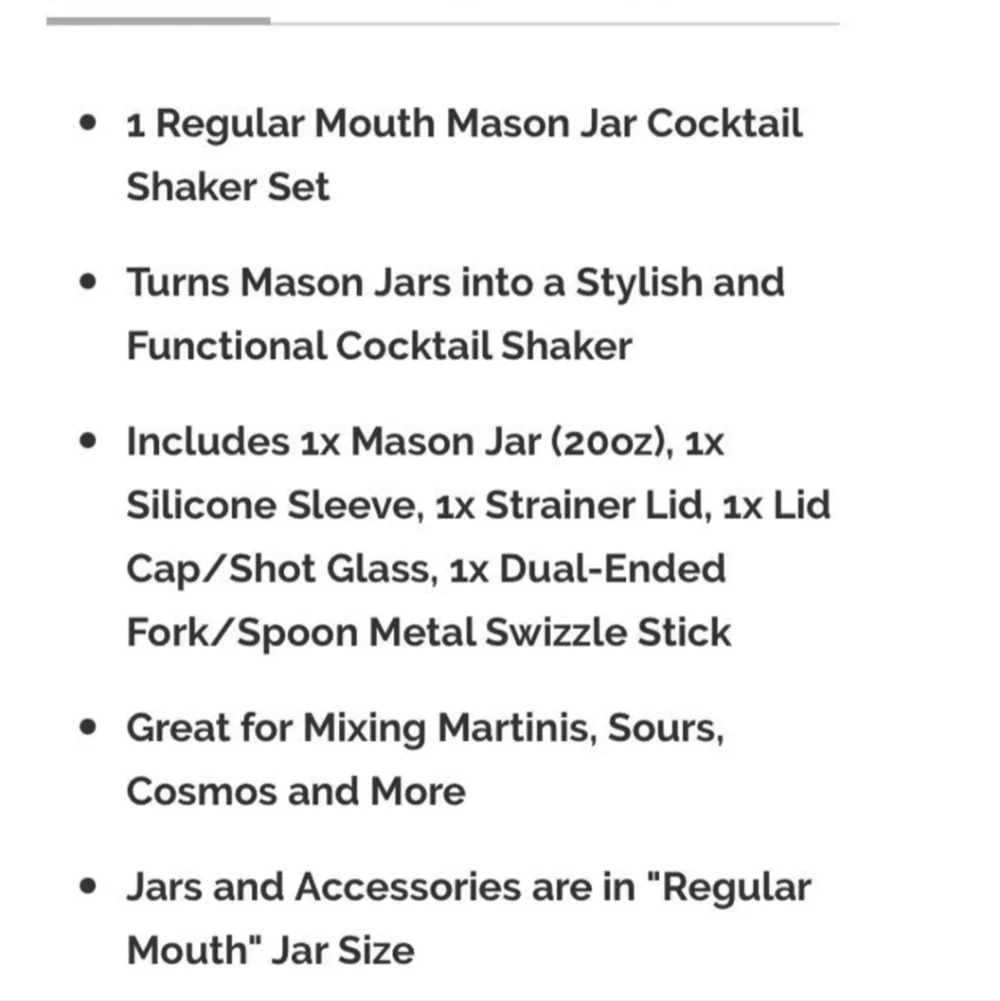 Masontops Mason Jar Cocktail Shaker Kit